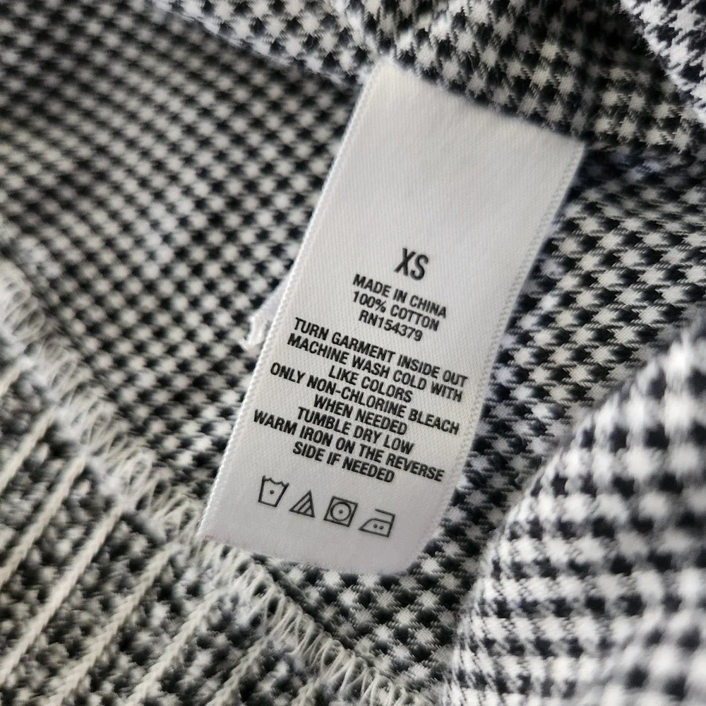 Aeropostale Womens XS Jumpsuit Gingham Black White Lace Up Corset Wide Leg - Picture 4 of 6